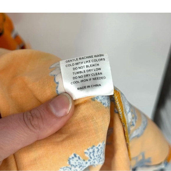 Katie Kime Houston Toile Midi Length Lounge Robe Orange L/XL - Picture 8 of 8